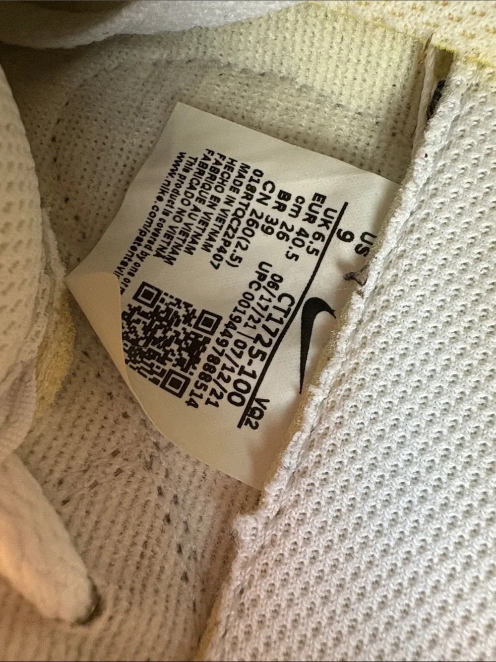 Nike white leather